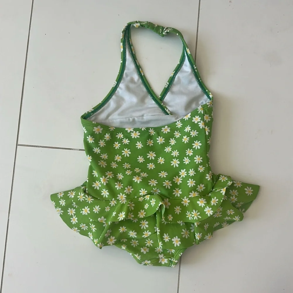 Hanna Andersson Green Floral One-Piece Swimsuit 3